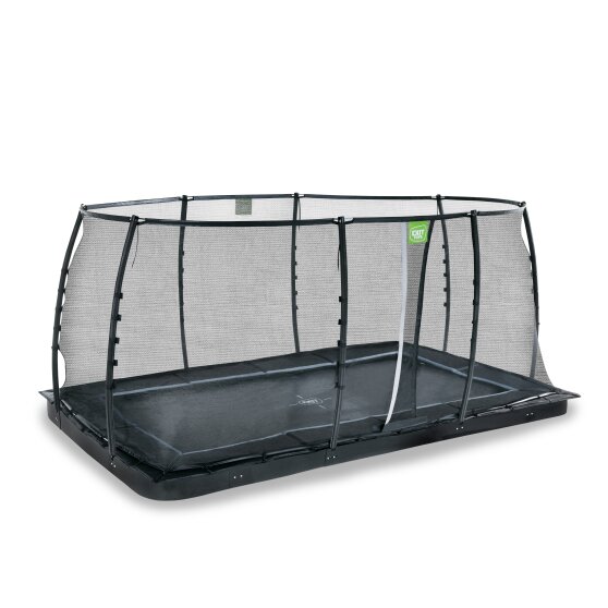 EXIT Dynamic trampoline enterré au niveau du sol 275x458cm avec filet de sécurité - noir
