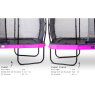 Trampoline EXIT Elegant Premium de 244x427cm avec filet de sécurité Deluxe - violet