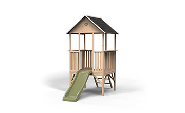 Maisonnette avec toboggan
