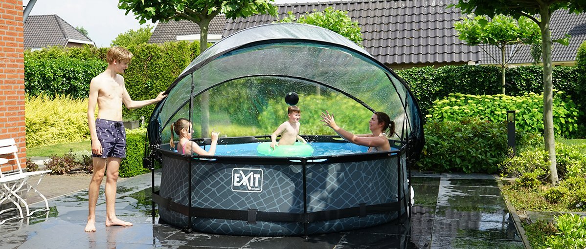 Abri de piscine exit compatible avec différentes piscines à structure, exit et autres marques.