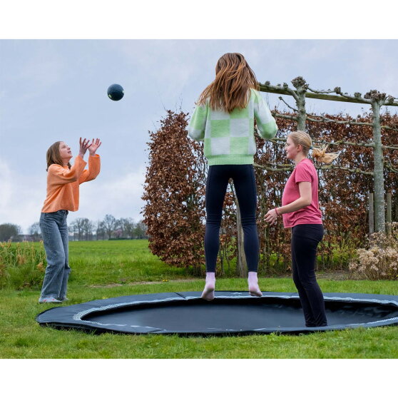 Trampoline de sport enterr&eacute; au niveau du sol EXIT InTerra &oslash;427cm - noir