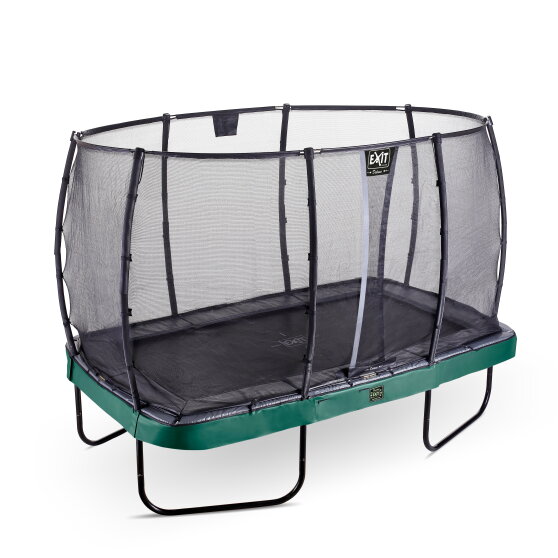 Trampoline EXIT Elegant Premium ensemble complet 214x366cm - vert