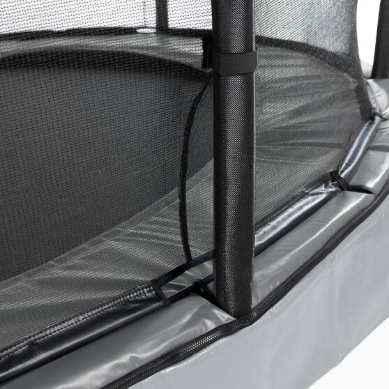 Trampoline enterré EXIT Elegant Premium ø305cm avec filet de sécurité Deluxe - gris