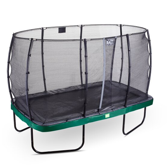 Trampoline EXIT Elegant de 214x366cm avec filet de sécurité Economy - vert