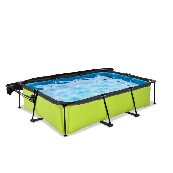 Piscine EXIT Lime 300x200x65cm avec pompe filtrante et voile d'ombrage - vert