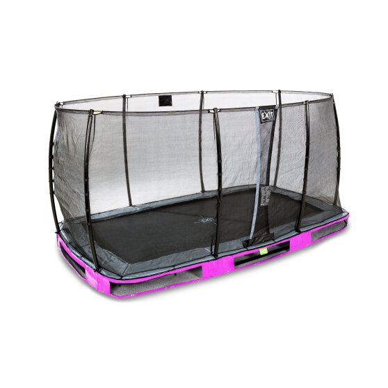 Trampoline enterré EXIT Elegant de 214x366cm avec filet de sécurité Economy - violet