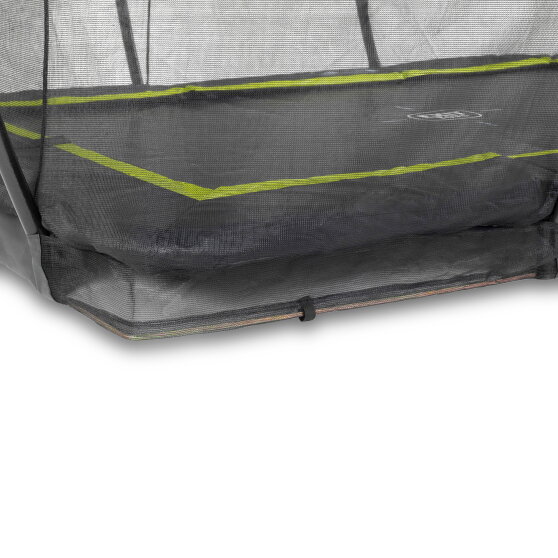Trampoline enterré EXIT Silhouette 214x305cm avec filet de sécurité - noir
