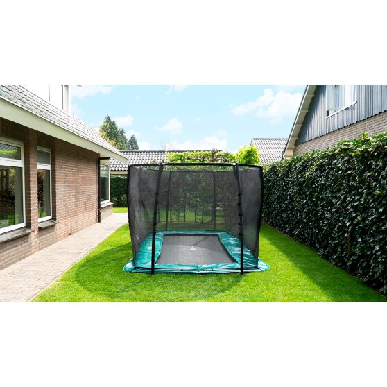 Trampoline EXIT Supreme groundlevel 244x427cm avec filet de sécurité - noir