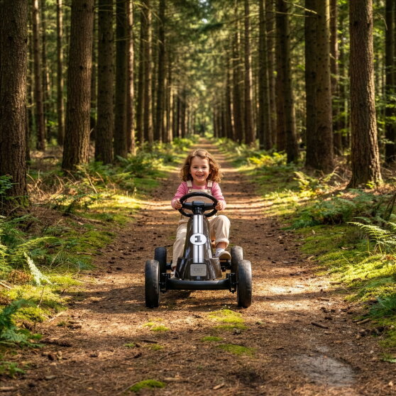 EXIT Foxy kart à pédales pour enfants noir | kart à pédales dès 2 ans