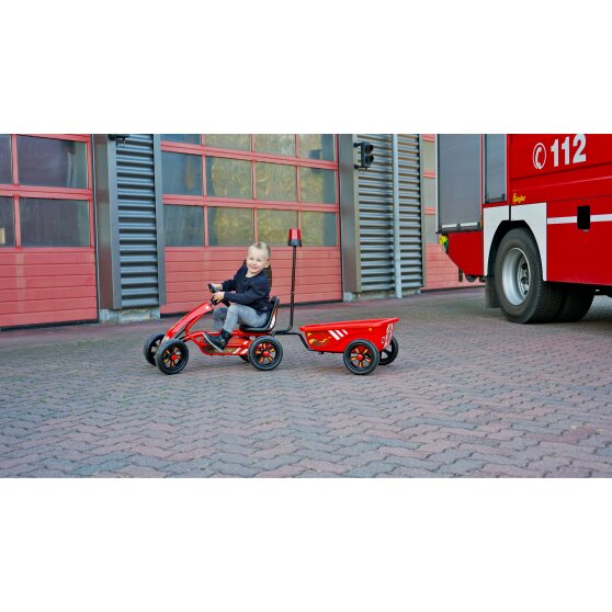 Kart EXIT Foxy Fire avec remorque - rouge