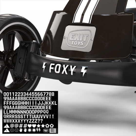 EXIT Foxy kart &agrave; p&eacute;dales pour enfants noir | kart &agrave; p&eacute;dales d&egrave;s 2 ans