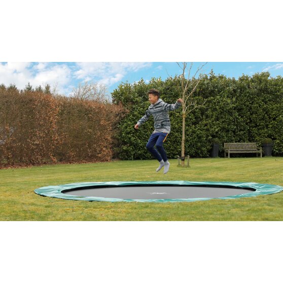 Le trampoline enterré EXIT Supreme groundlevel ø366cm - vert