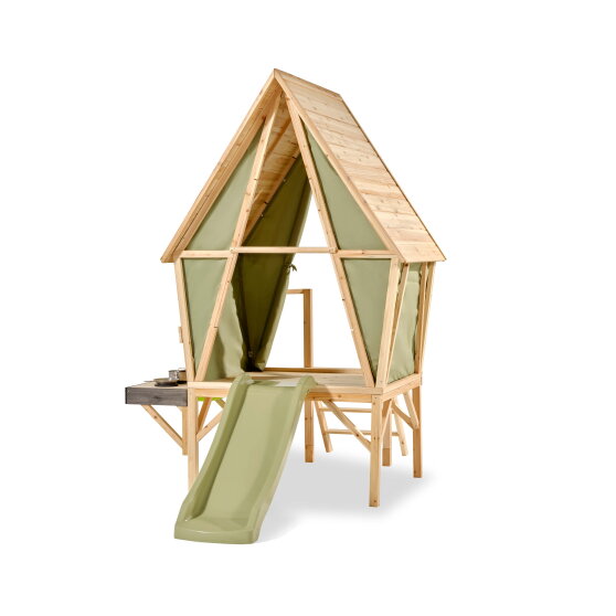 Maisonnette avec toboggan et cuisine EXIT Yuki 350