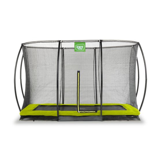 Trampoline enterré EXIT Silhouette 214x305cm avec filet de sécurité - vert