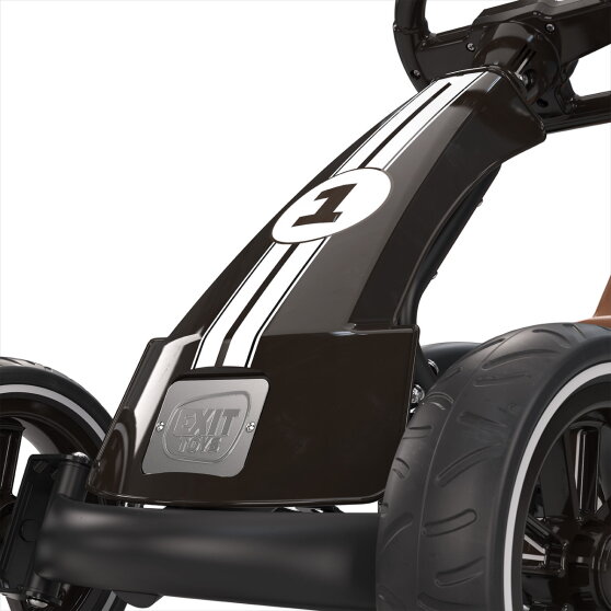 EXIT Foxy kart à pédales avec remorque pour enfants noir | dès 2 ans