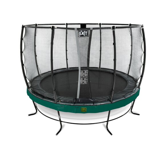 Trampoline EXIT Elegant Premium ø366cm avec filet de sécurité Deluxe - vert