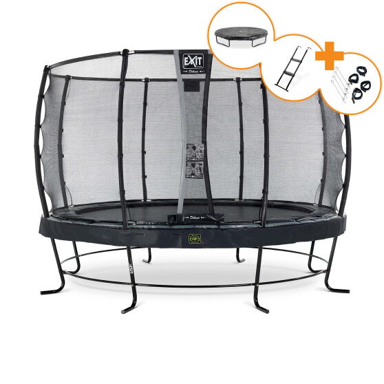 Trampoline EXIT Elegant Premium ensemble complet ø366cm - noir