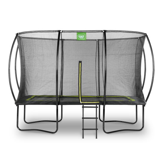 Trampoline EXIT Silhouette 244x366cm avec échelle - noir