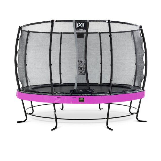 Trampoline EXIT Elegant Premium ø366cm avec filet de sécurité Deluxe - violet