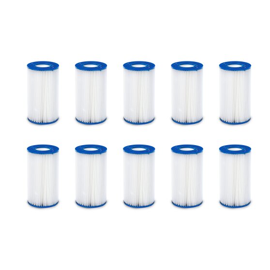 Cartouches de filtration pour piscine EXIT ø 10,6 x 20,3 cm (10 pièces)