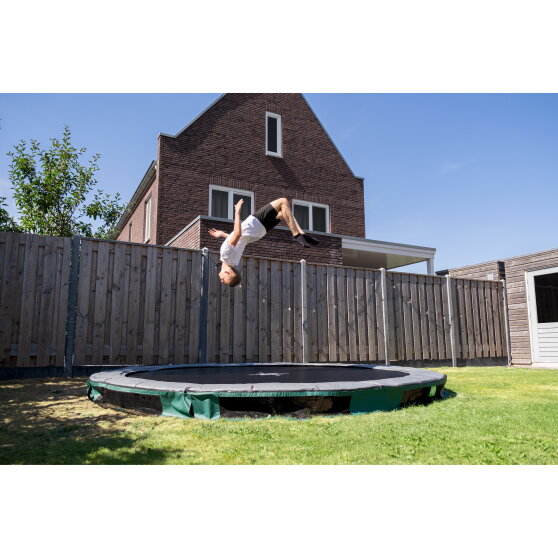 Trampoline enterré EXIT Elegant sports ø366cm - vert