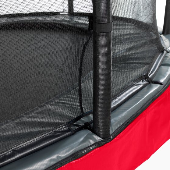 Trampoline enterré EXIT Elegant Premium ø305cm avec filet de sécurité Deluxe - rouge