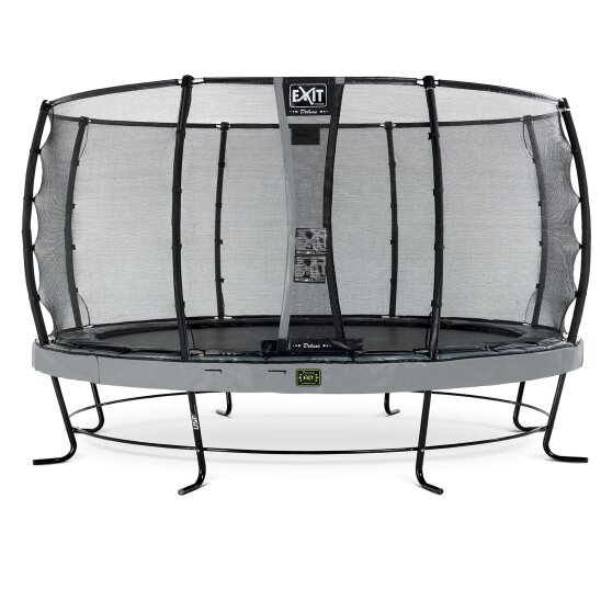 Trampoline EXIT Elegant Premium ø427cm avec filet de sécurité Deluxe - gris