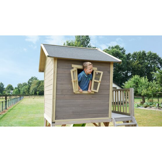Cabane en bois EXIT Crooky 700 - gris-beige