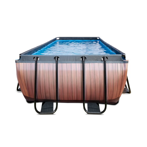 Piscine EXIT Wood 540x250x122cm avec pompe filtrante - marron