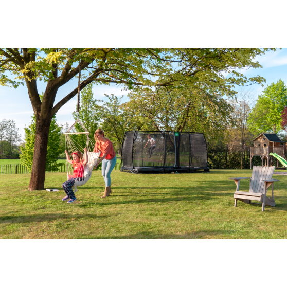 Trampoline enterr&eacute; EXIT Allure Classic 244x427cm - vert