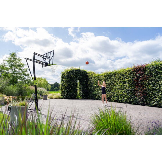 Panier de basket mobile sur roues EXIT Galaxy - vert/noir