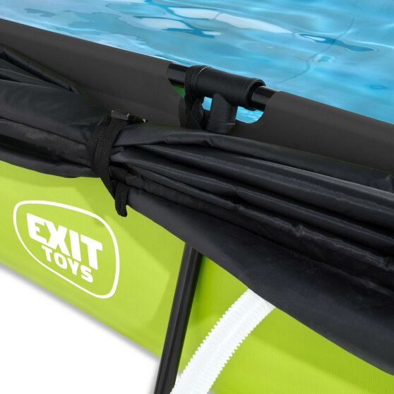 Piscine EXIT Lime 300x200x65cm avec pompe filtrante et voile d'ombrage - vert