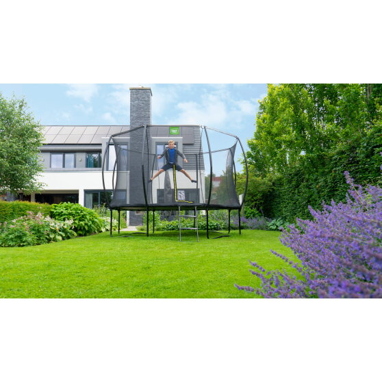 Trampoline EXIT Silhouette ø427cm avec échelle - noir
