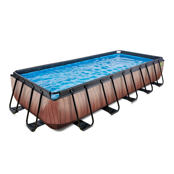 Piscine EXIT Wood 540x250x100cm avec pompe filtrante - marron