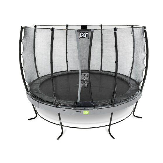 Trampoline EXIT Elegant ø366cm avec filet de sécurité Economy - gris