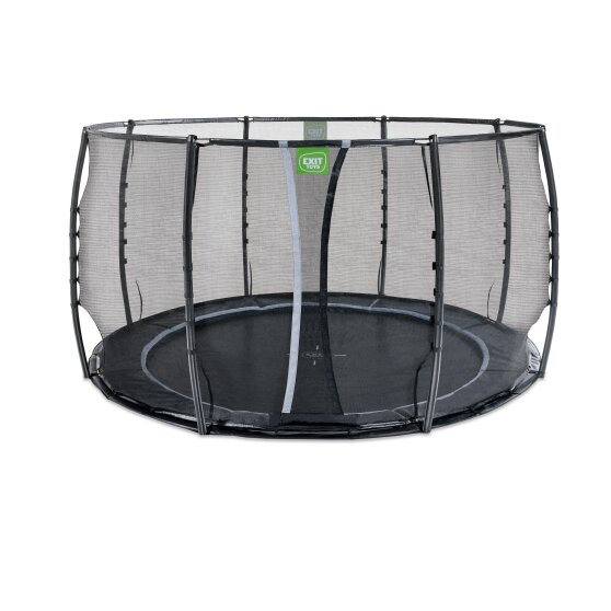 EXIT Dynamic trampoline enterré au niveau du sol ø366cm avec filet de sécurité - noir