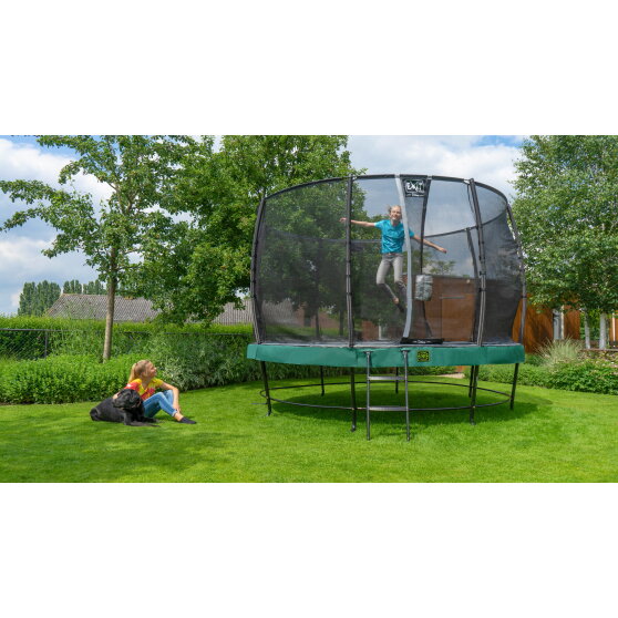 Trampoline EXIT Elegant Premium ensemble complet ø366cm - vert
