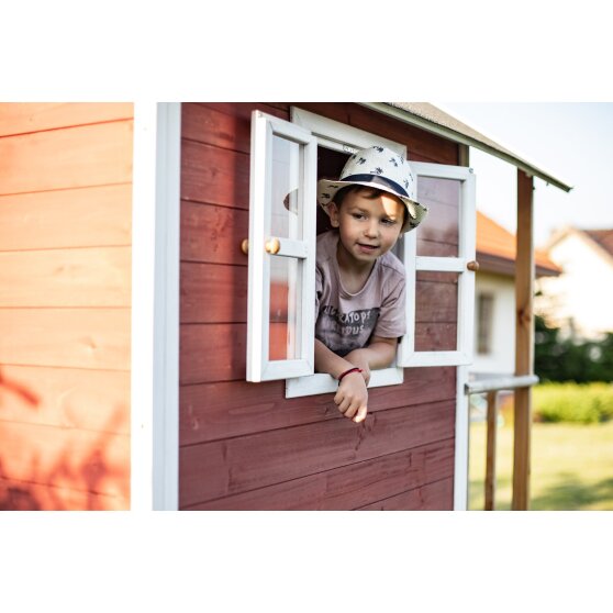 Cabane en bois EXIT Loft 500 - rouge