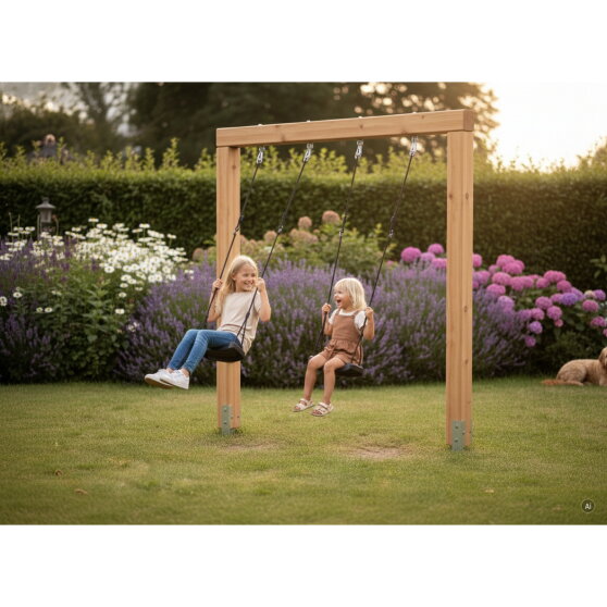EXIT Linea Massiv 140 Balan&ccedil;oire double en bois