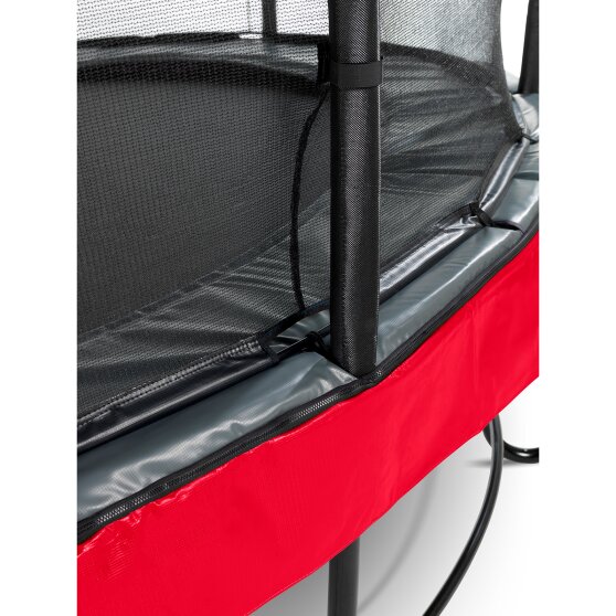 Trampoline EXIT Elegant Premium ø253cm avec filet de sécurité Deluxe - rouge