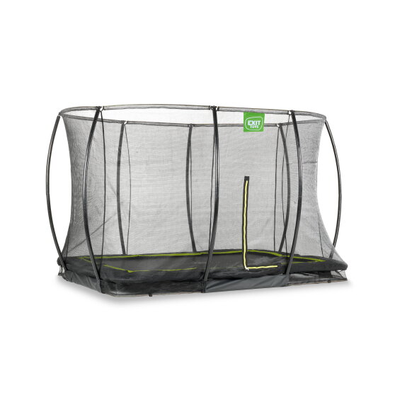 Trampoline enterré EXIT Silhouette 214x305cm avec filet de sécurité - noir