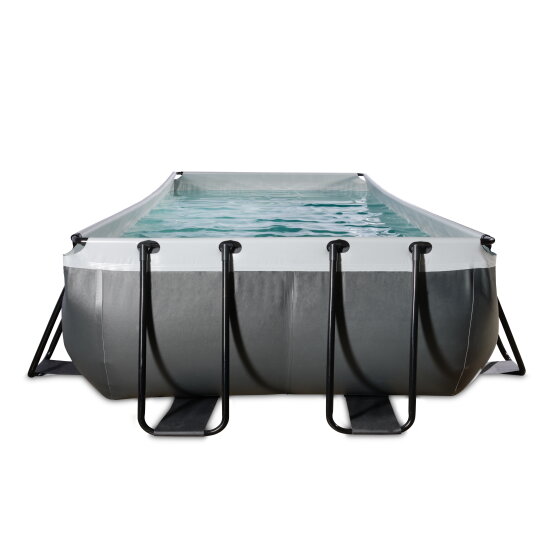 Piscine EXIT Black Leather 400x200x100cm avec pompe filtrante - noir