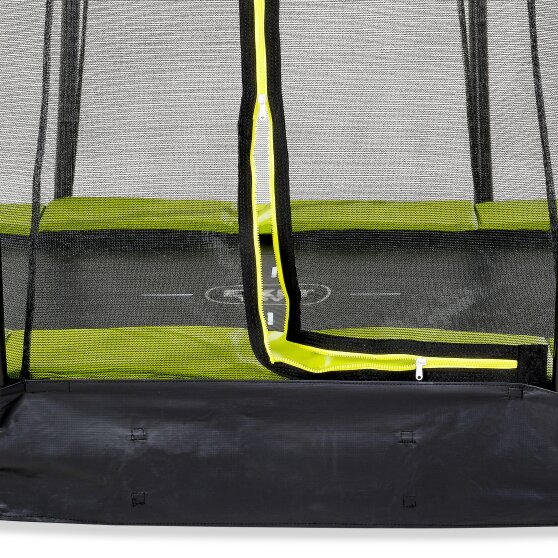 Trampoline enterré EXIT Silhouette 153x214cm avec filet de sécurité - vert