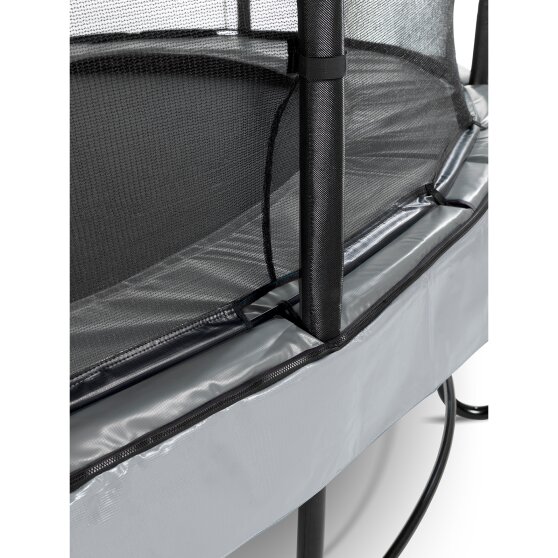 Trampoline EXIT Elegant Premium ø427cm avec filet de sécurité Deluxe - gris