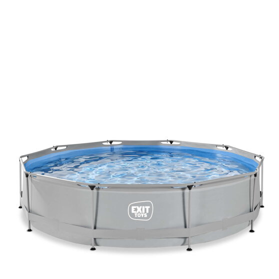 Piscine EXIT Soft Grey ø360x76cm avec pompe filtrante - gris