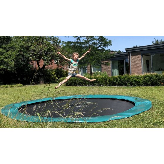 Le trampoline enterré EXIT Supreme groundlevel ø427cm - vert