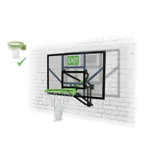 Panier de basket et anneau de dunk pour montage mural EXIT Galaxy - vert/noir