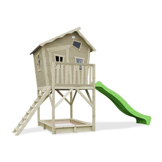 Cabane en bois EXIT Crooky 700 - gris-beige