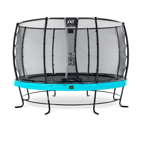 Trampoline EXIT Elegant Premium ø366cm avec filet de sécurité Deluxe - bleu