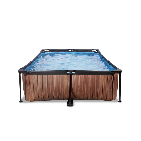 Piscine EXIT Wood 300x200x65cm avec pompe filtrante - marron